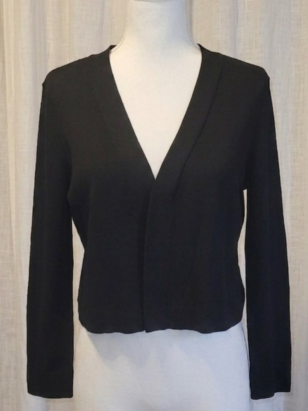 Talbots Black Open-Front Women's Blazer Cardigan